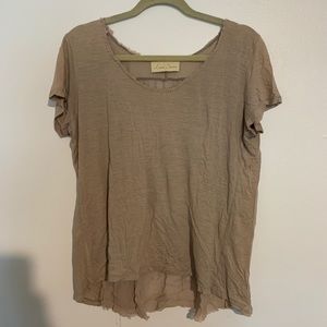 Sheer-Back Flowy Tee